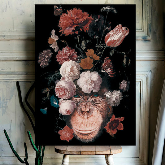 Cuadro Canvas / Floral Animal - Gorilla