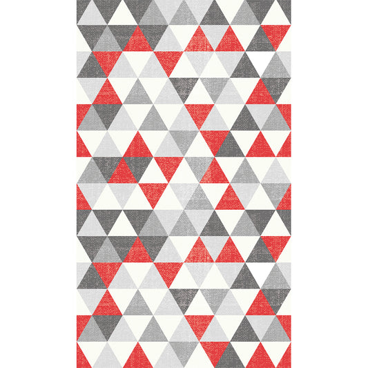 Alfombra Vinílica / Red-Grey Triangles