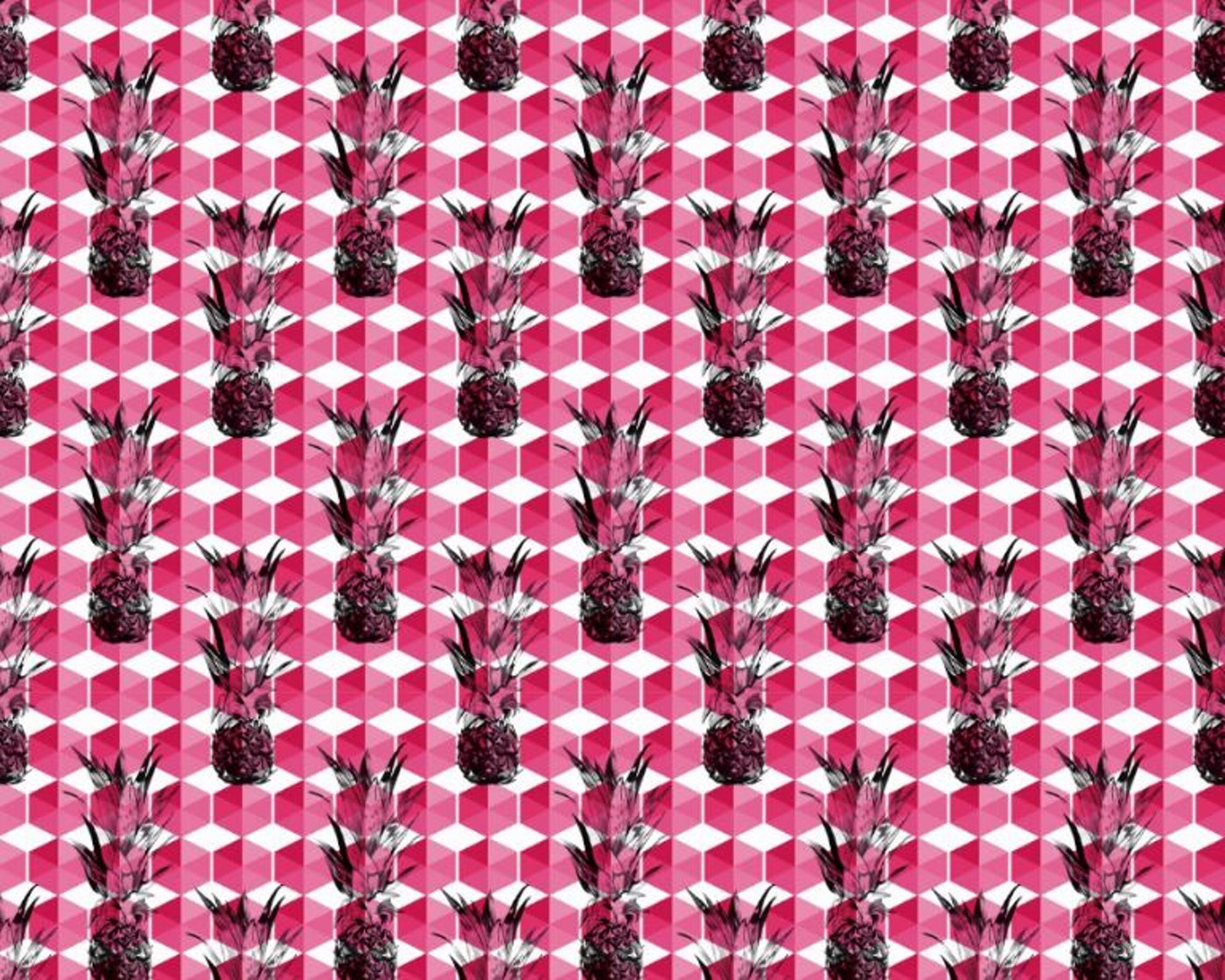 Papel Mural / Pink Pineapples