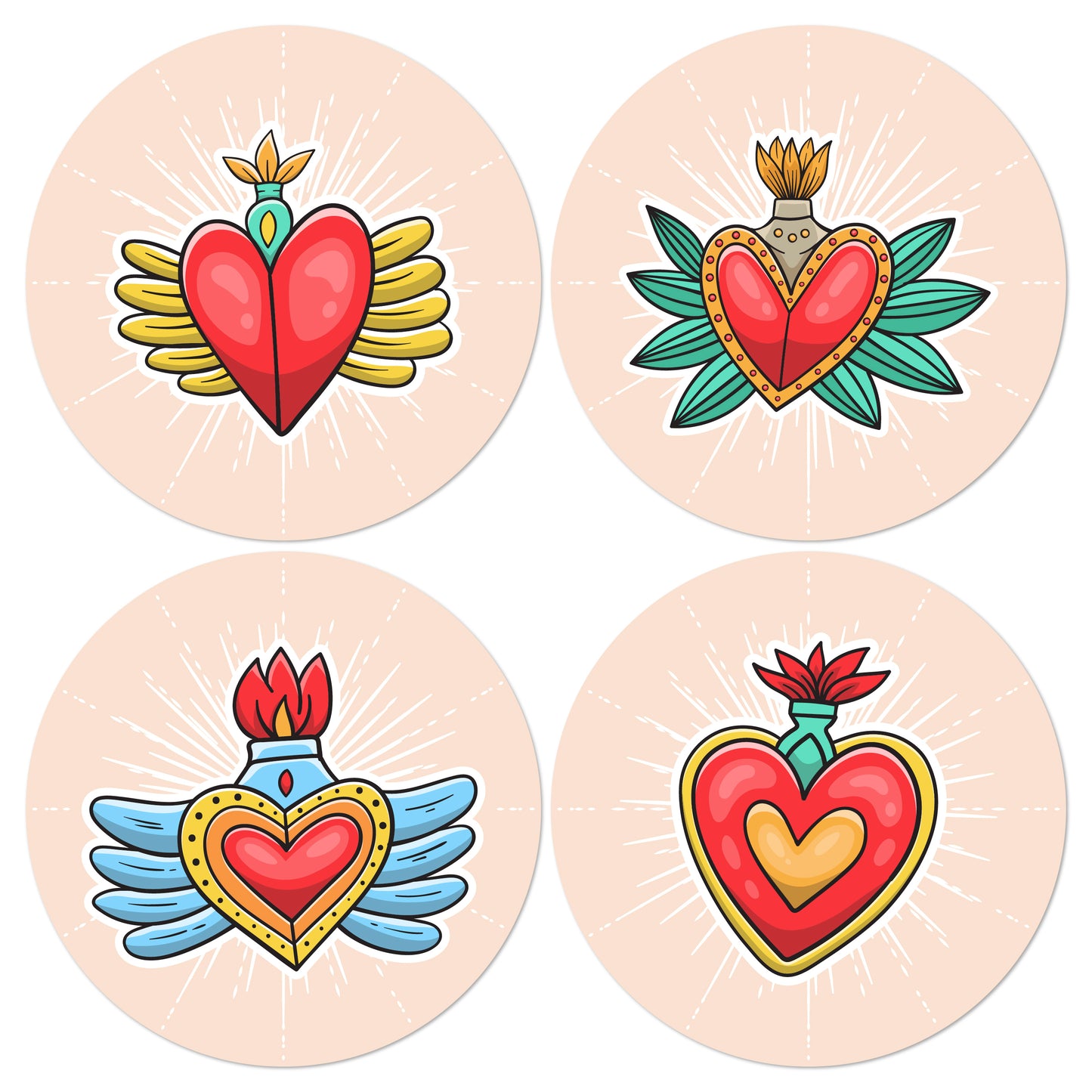 Set de 6 Individuales / Sacred Heart