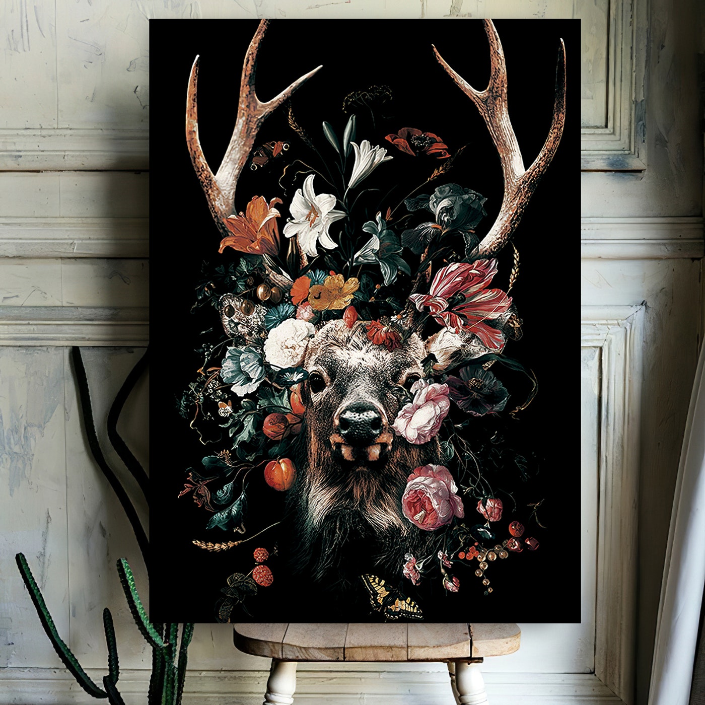 Cuadro Canvas / Floral Animal - Deer