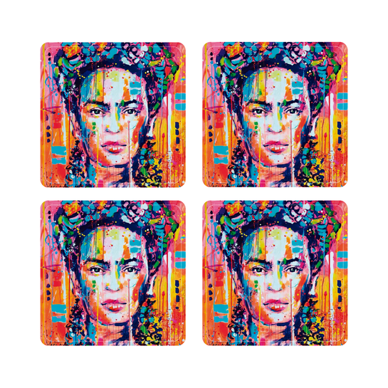 Set de 6 Posavasos de PVC / Frida Art
