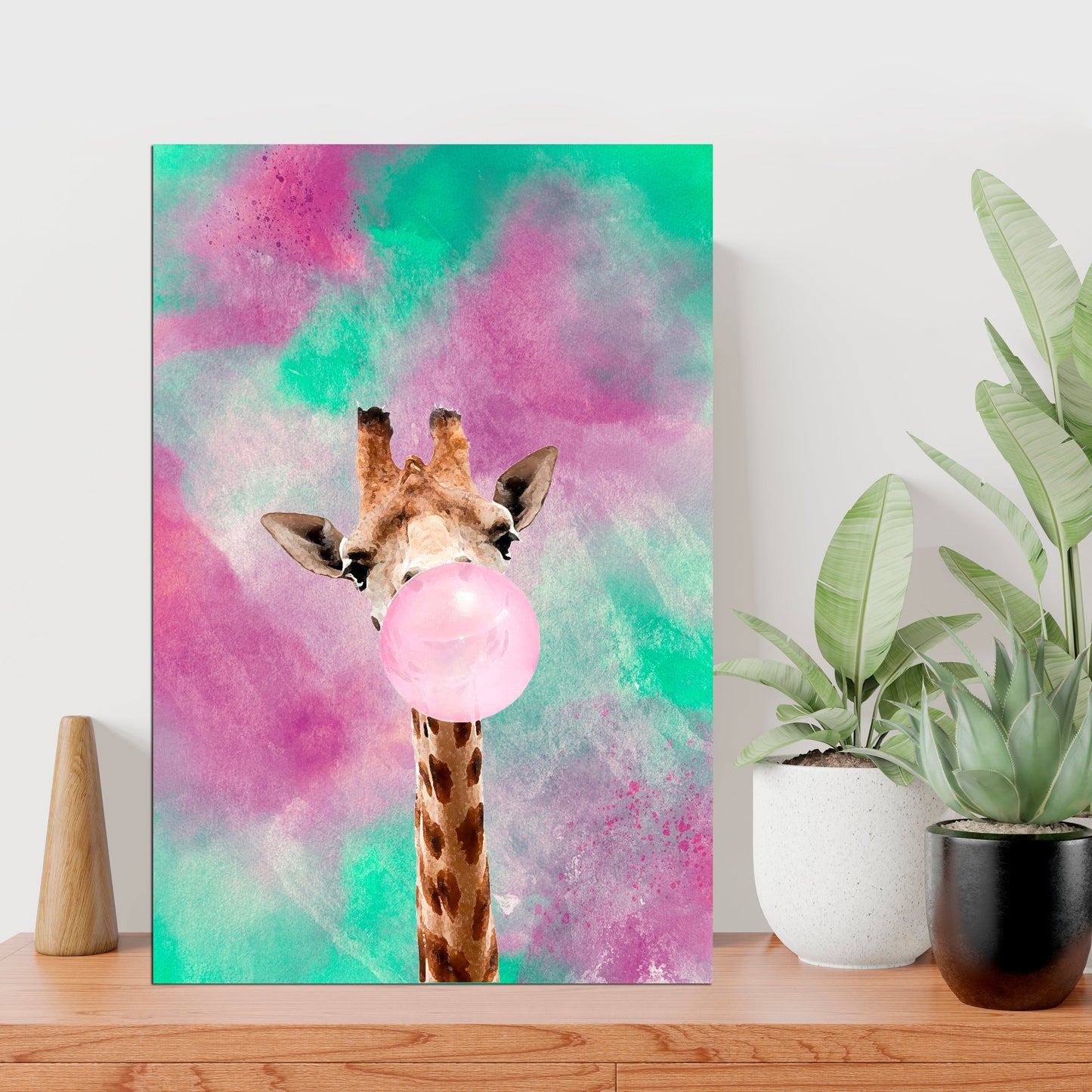 Cuadro Canvas / Giraffe Bubble Gum