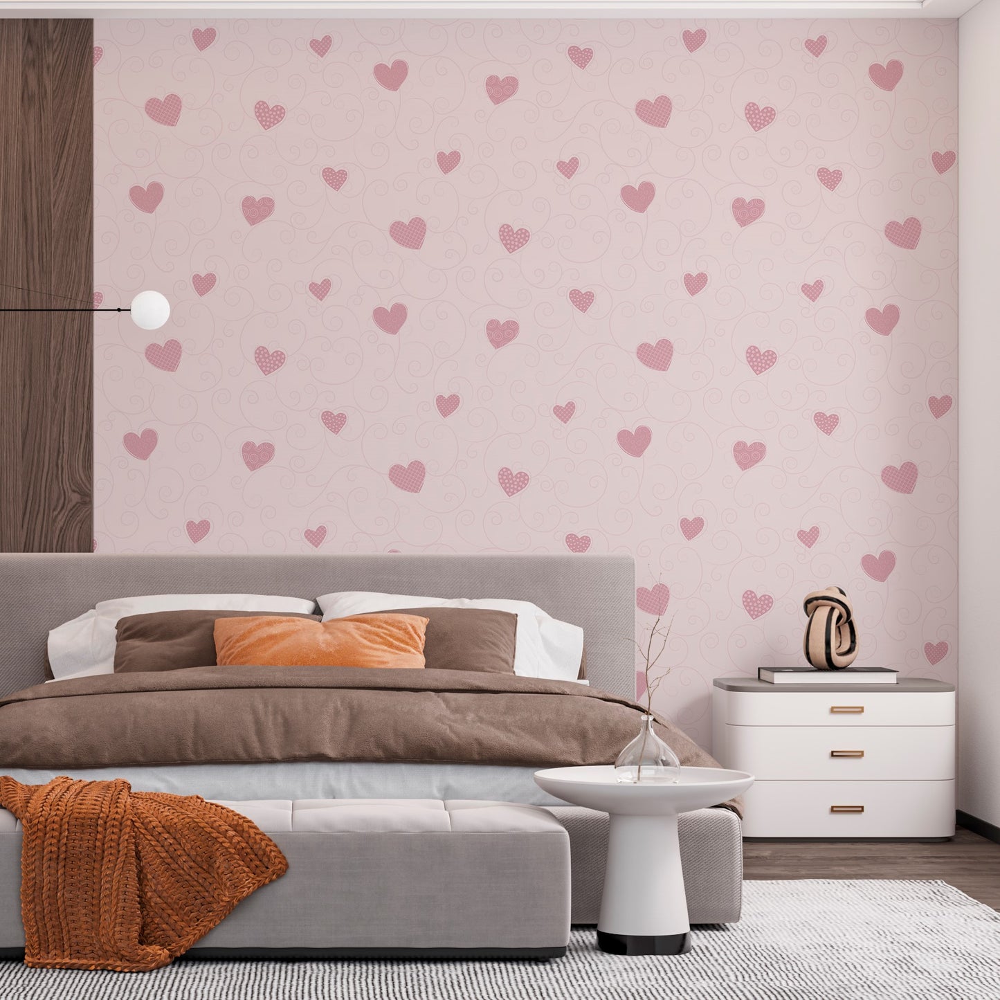 Papel Mural / Pink Hearts